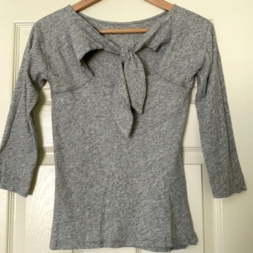 JCrew bow back top